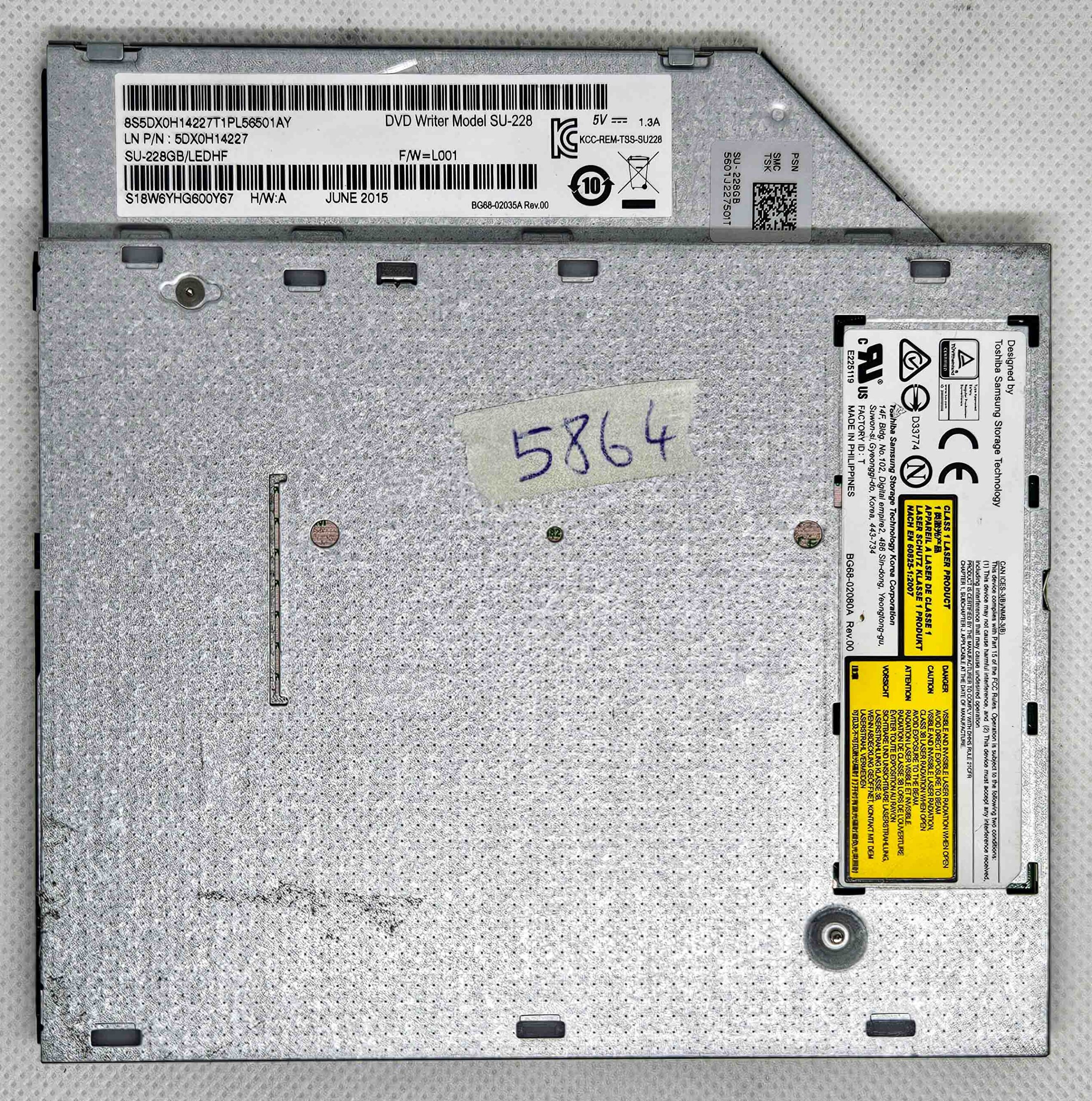Lenovo IdeaPad 300-15ISK 80Q7 DVD-RW-Laufwerk SU-228 – Original-Laptopteil