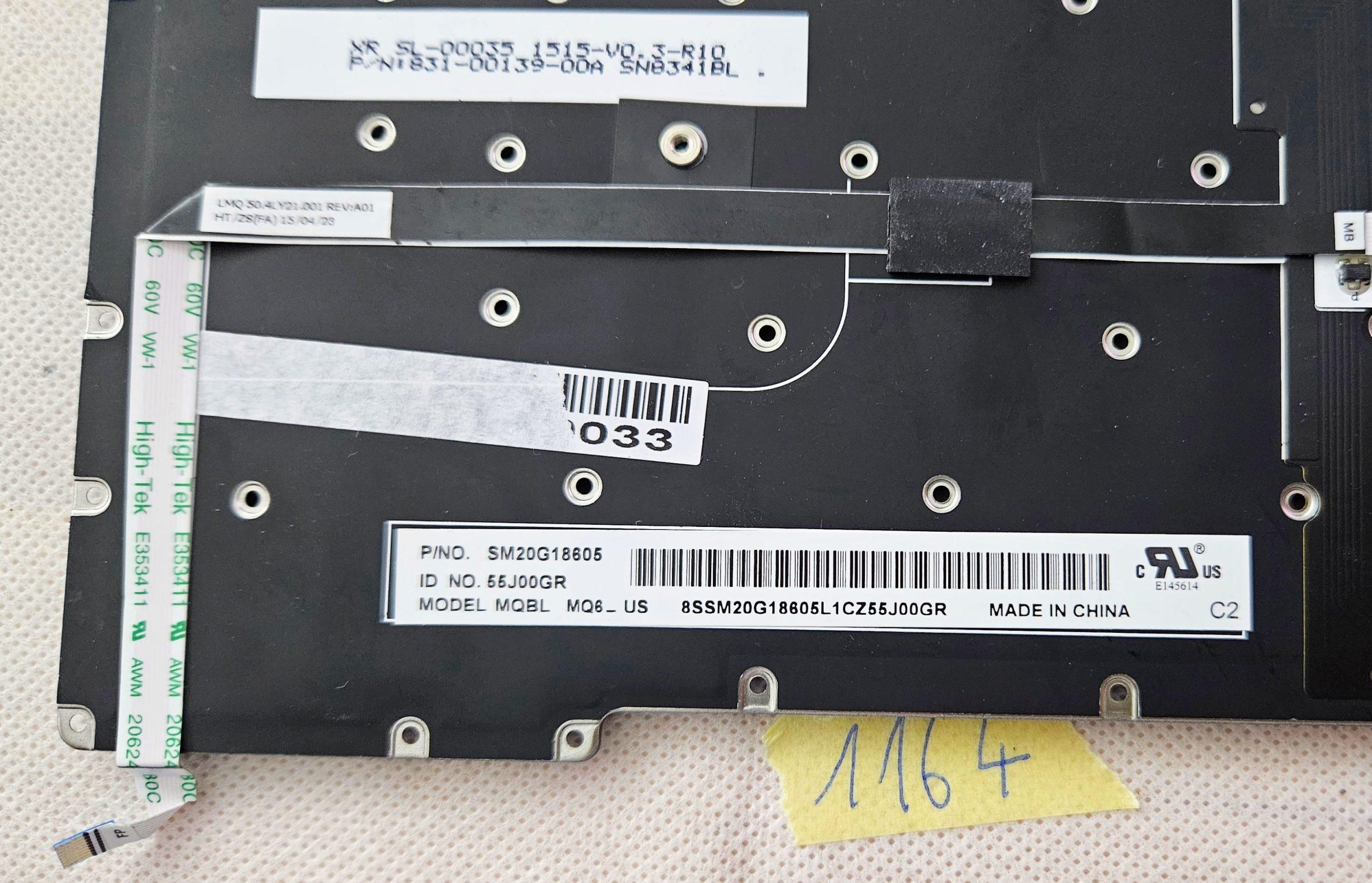 Einzeln – einzelne Taste und Scharnier für Lenovo ThinkPad Carbon X1 Gen 3 US-Tastatur SM20G18605 MQ6-US (Hintergrundbeleuchtung) – Bild 3