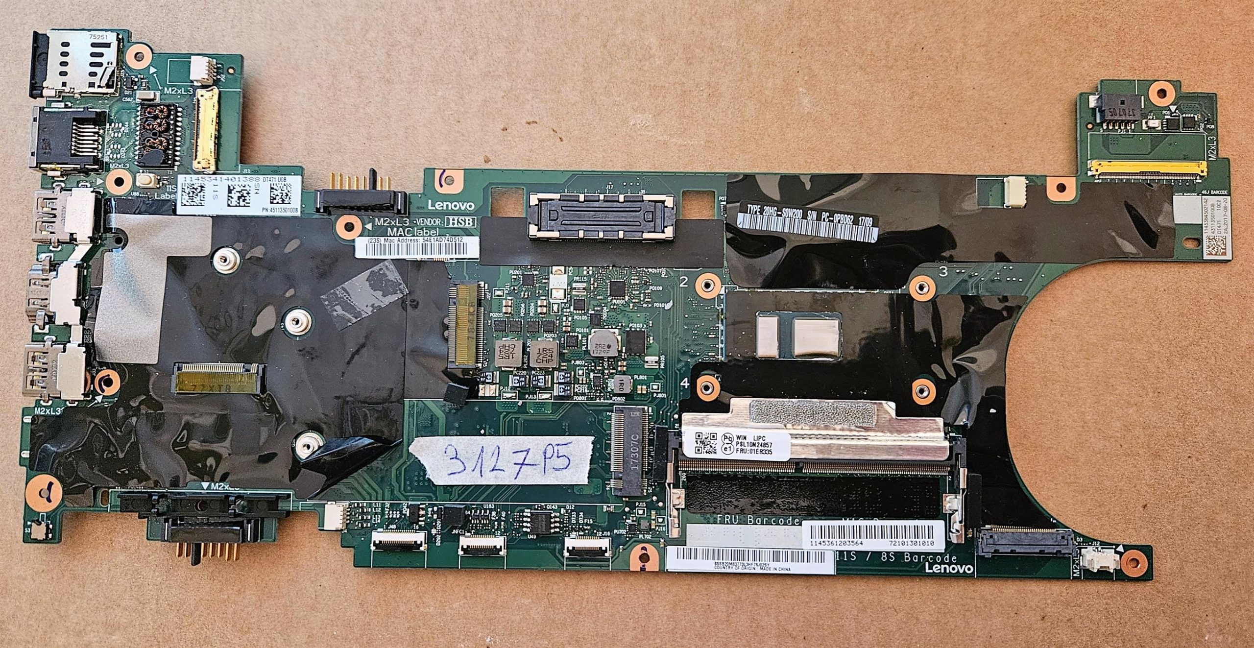 Lenovo ThinkPad T470S 14" Intel i5-7300U Motherboard 01ER335 01ER343 Laptop-Teile