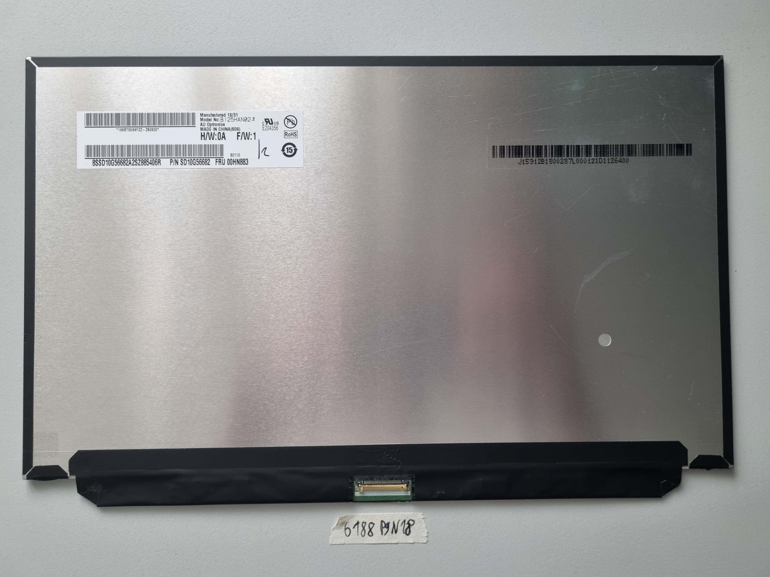 Lenovo ThinkPad X280 Laptop-Teile 12,5 Zoll FHD IPS Matt LED-Bildschirm 30 Pin 00HN883 b125han02.2