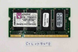 Lenovo Thinkpad X40 93P3471 512 MB RAM-Modul – Original-Ersatzspeicher