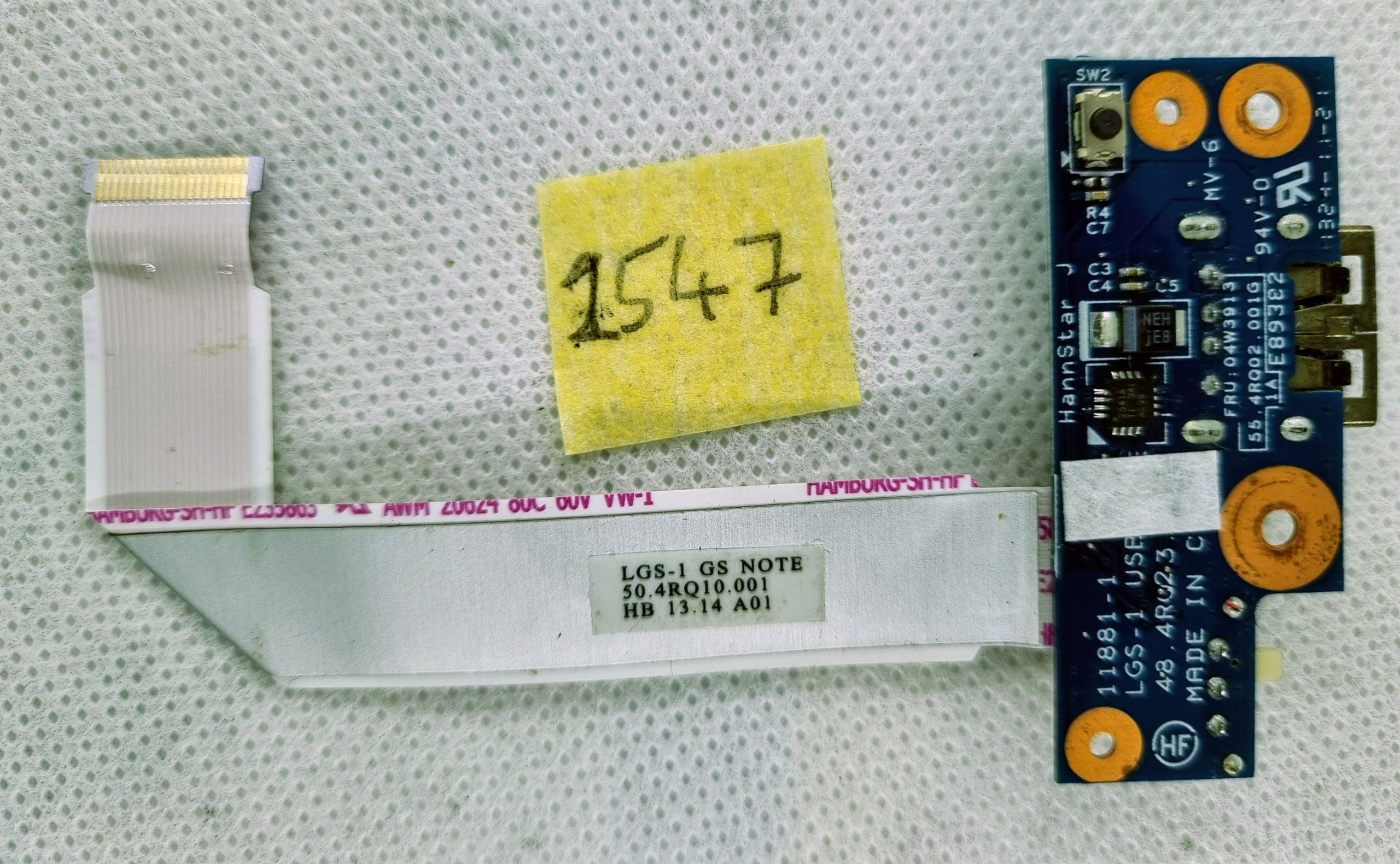 Lenovo X1 Carbon 1. Generation Touch USB-Stromversorgungs-WLAN-Schaltplatinenkabel 04W3913 – Bild 2