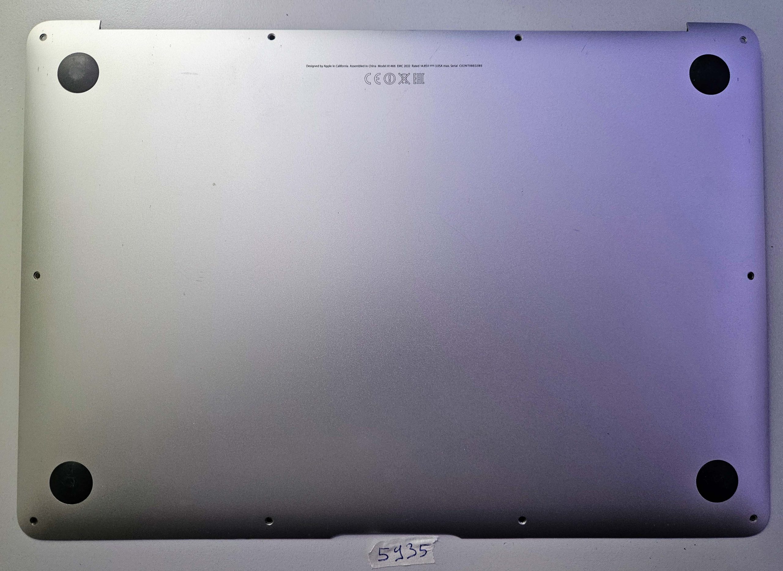 MacBook Air A1466, Gehäuseunterteil, 13 Zoll, 2014, Originalteil | Laptop-Teile Europa