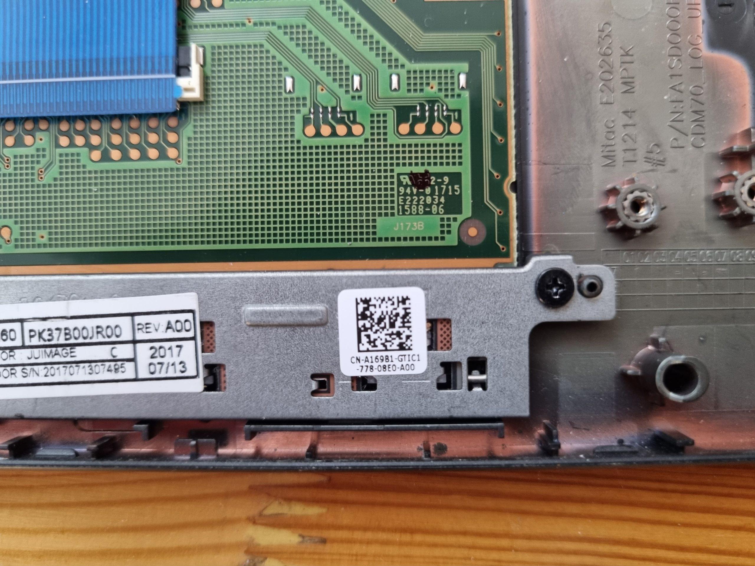 OEM Dell Latitude E5480 Laptop Handauflage Touchpad US/EN Tastatur HUI09 A16721 – Bild 4