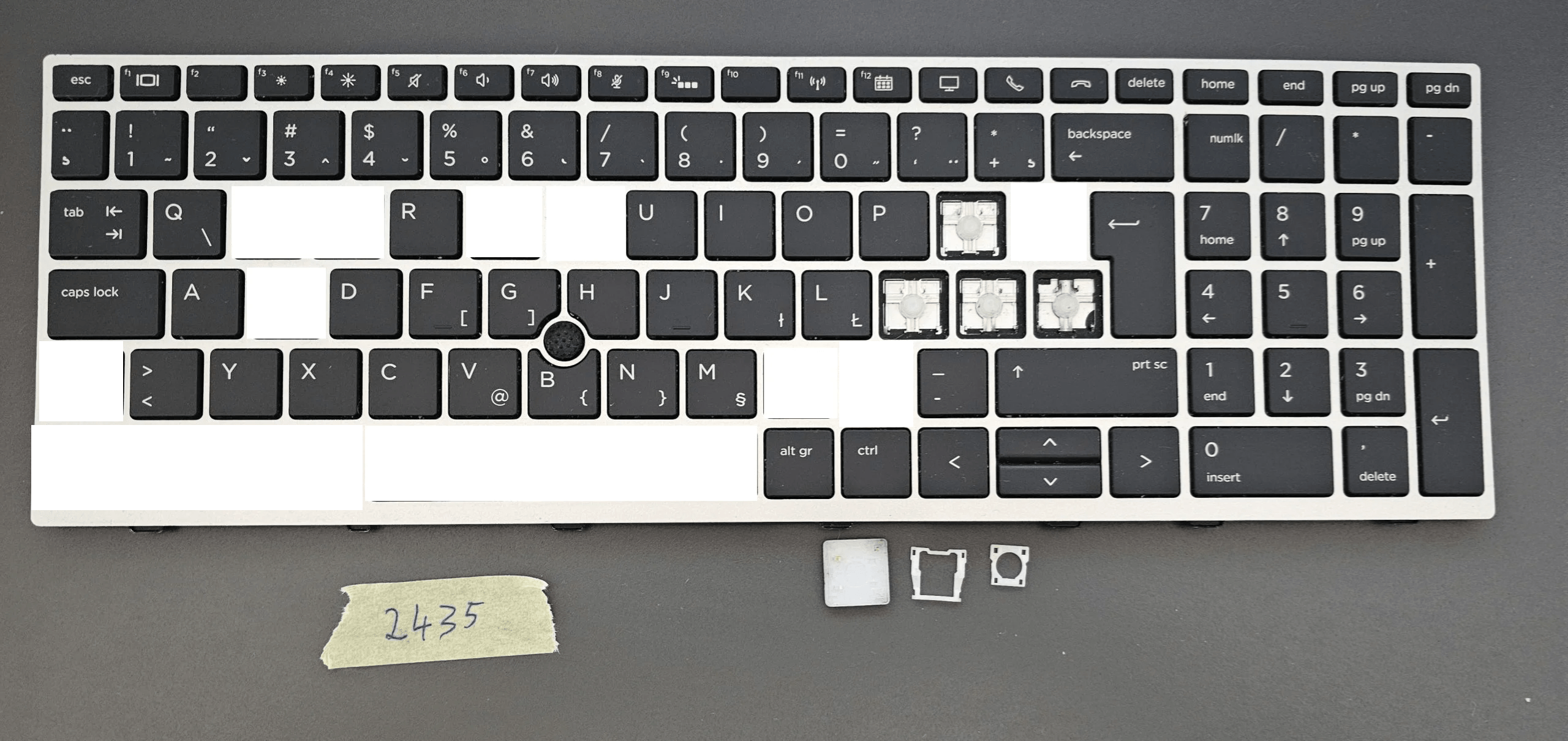 Orig HP EliteBook 850 G5 G6 755 G5 Individuelle hintergrundbeleuchtete silberne Tastaturtaste L14366-001 | Slowenisches Layout | OEM-Ersatz
