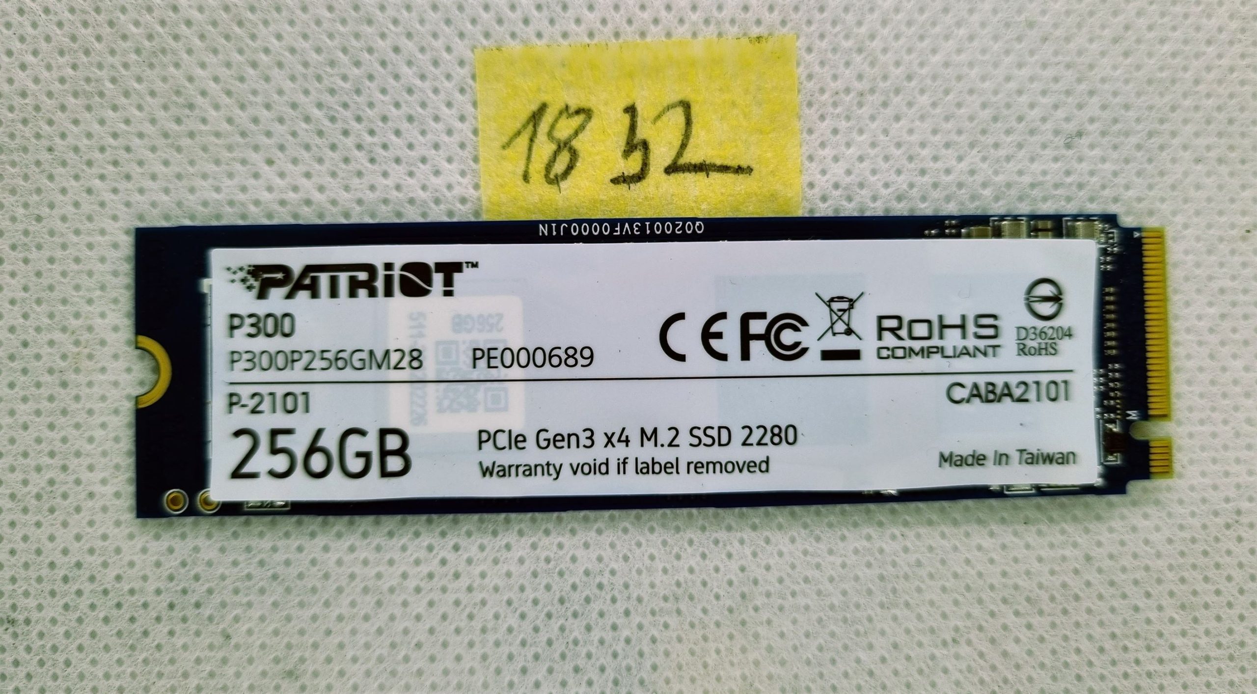 PATRIOT P300P256GM28 256 GB NVMe SSD M.2 2280 PCIe 3.0x4 3D NAND – Hochgeschwindigkeitsspeicher!
