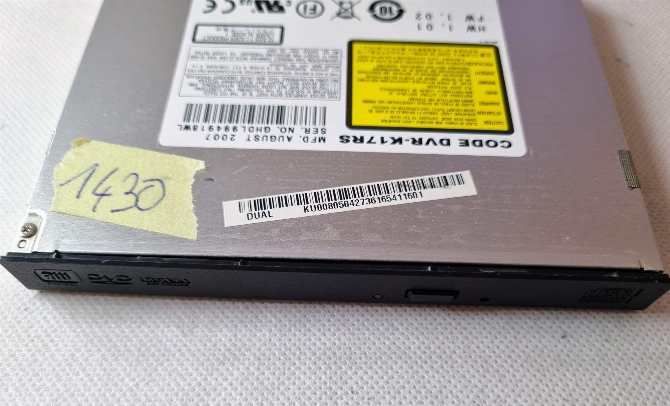 Pioneer DVR-K17RS DVD-R/RW Notebook IDE Laptop-Laufwerk – Bild 2