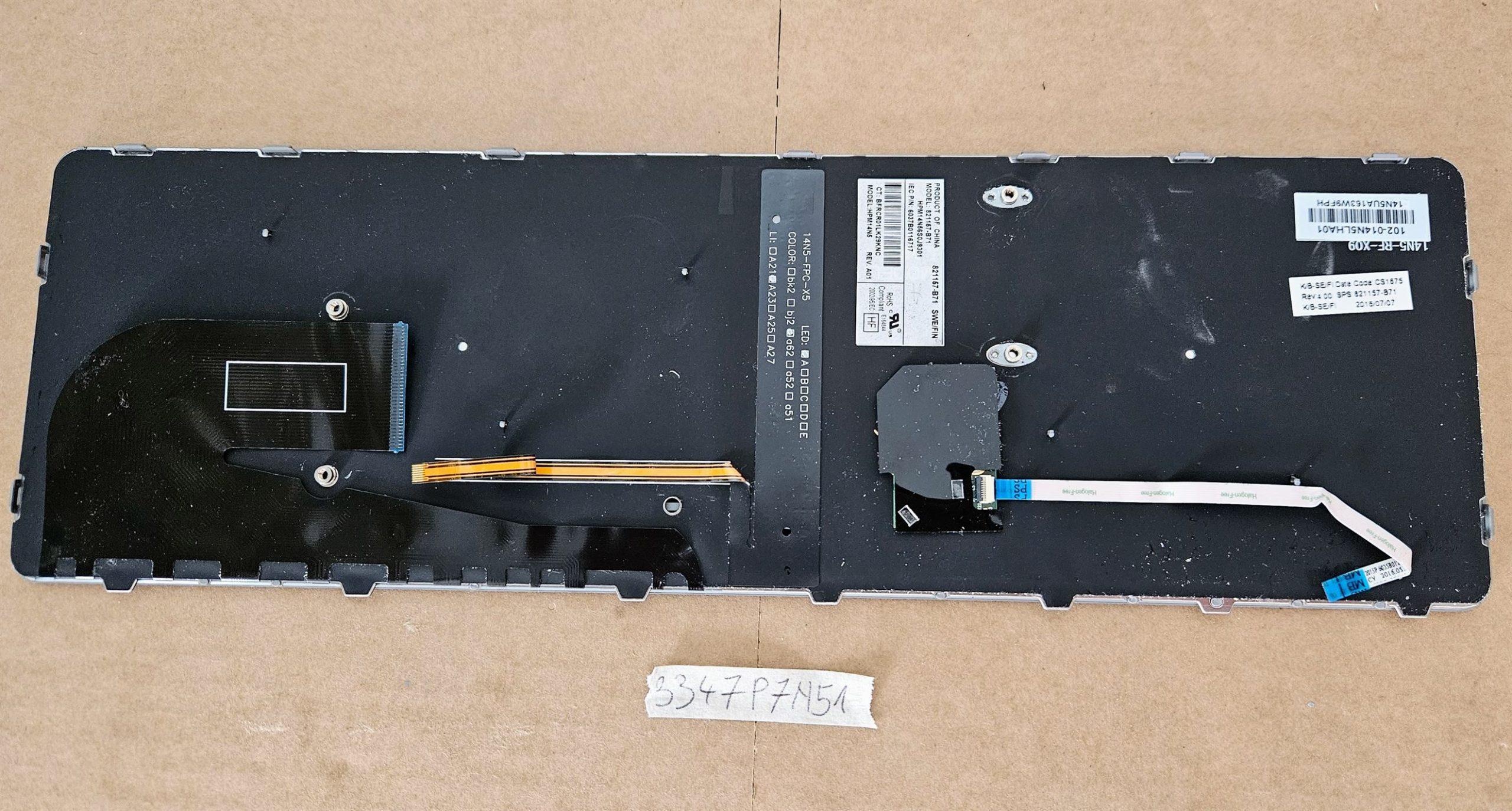 Ersatz-Tastatur mit Hintergrundbeleuchtung für HP ZBOOK 15 G3 ZBOOK 17 G3 15U G3 Laptop – Original OEM – Bild 2