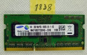 SAMSUNG 2 GB PC3-12800s DDR3-1600 MHz Nicht-ECC 1Rx8 Laptop-RAM-Speicher M471B5773DH0-CK0