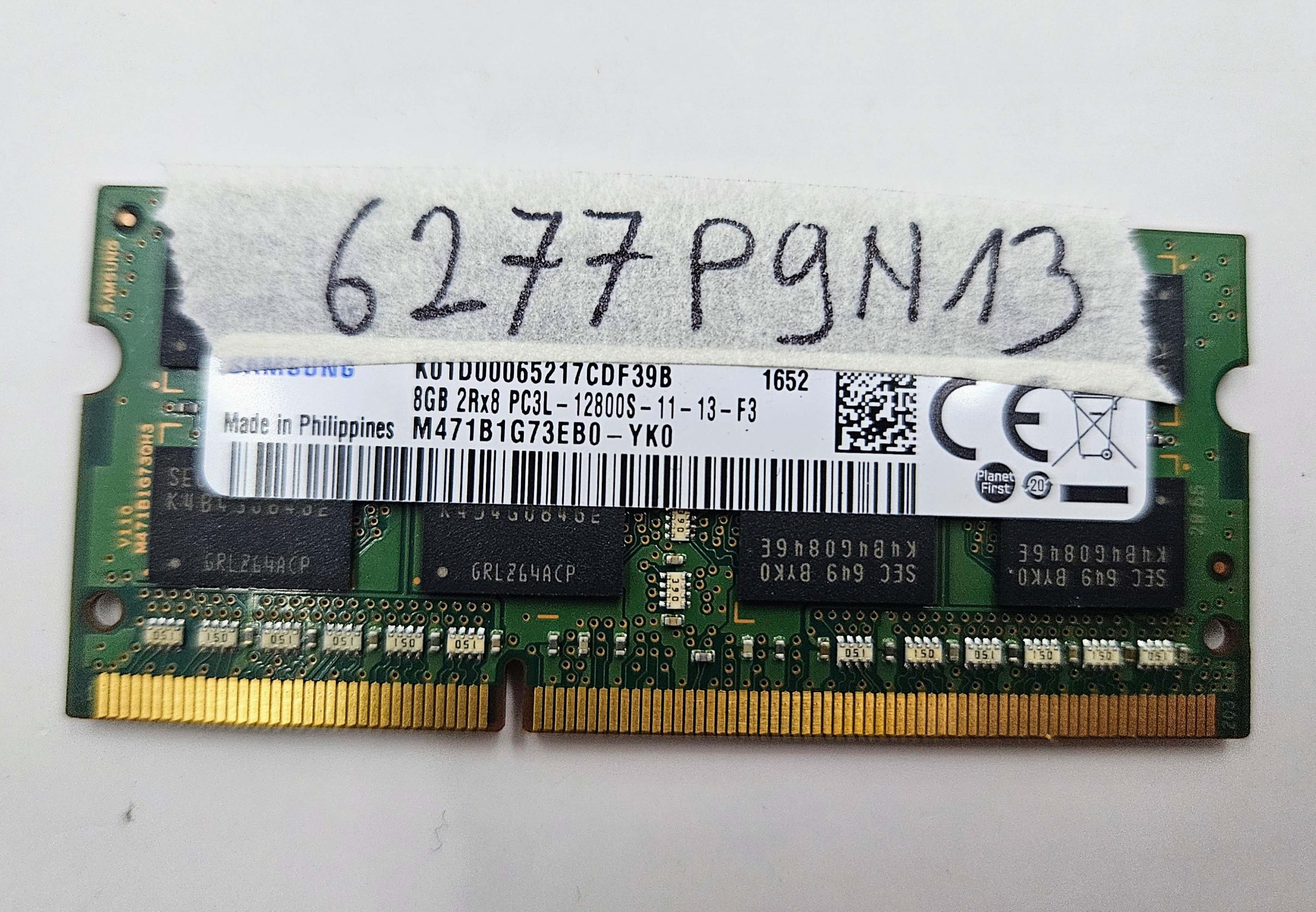 Samsung M471B1G73EB0-YK0 8GB DDR3L PC3L-12800S SO-DIMM Laptop-Speicher RAM