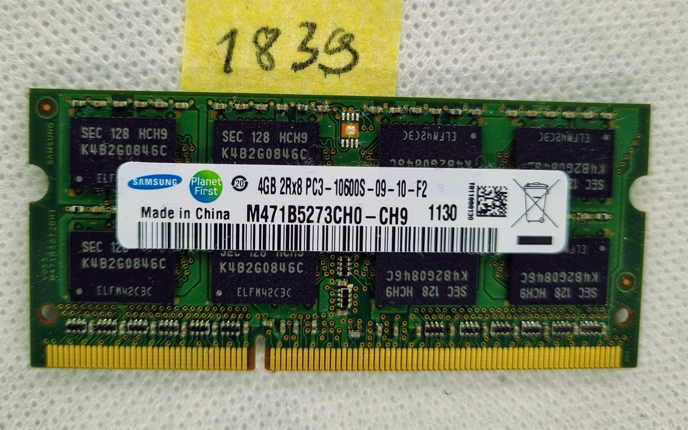 Samsung M471B5273CH0-YK0 4GB PC3L-12800S Laptop RAM Speichermodul Gebraucht