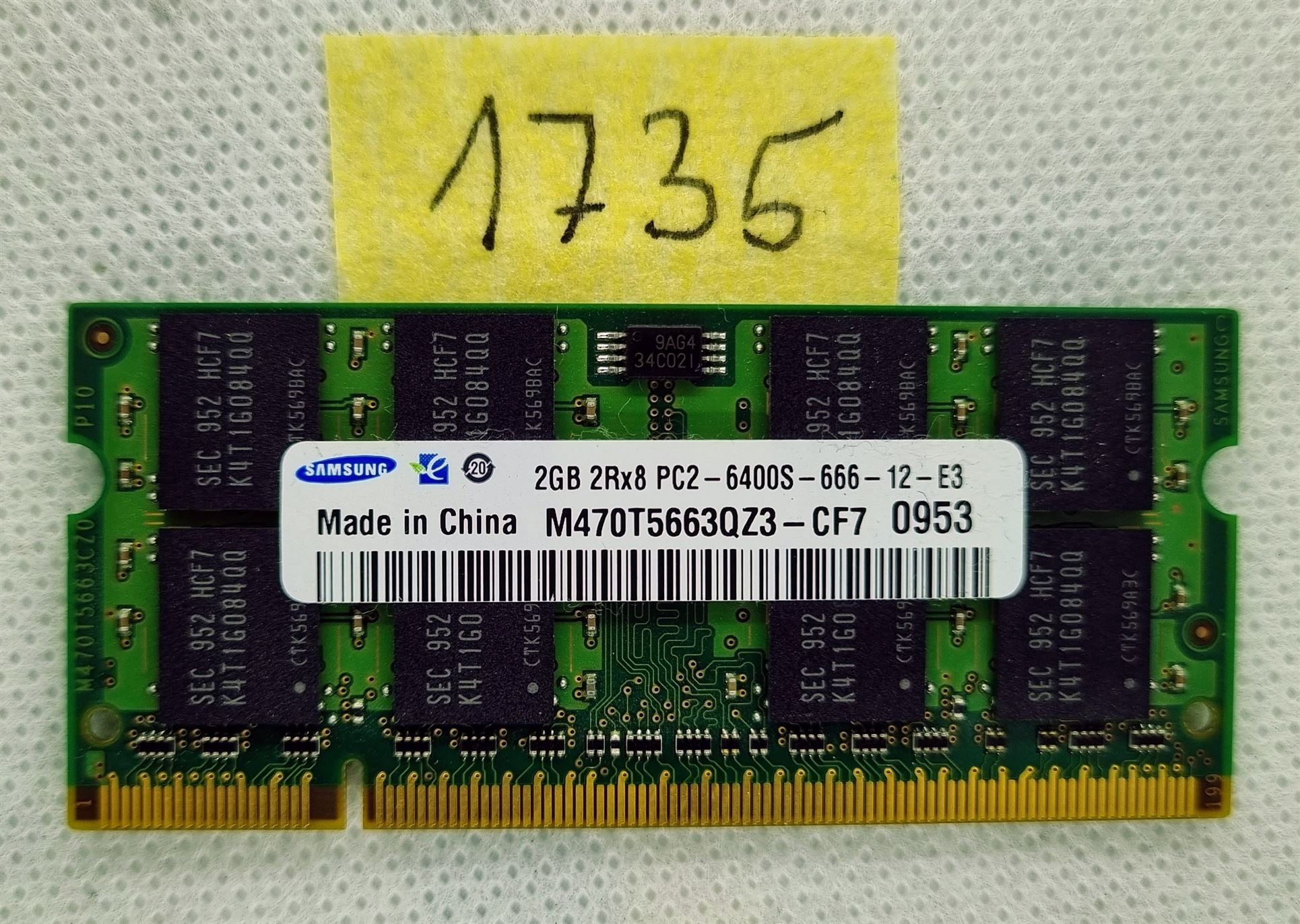 Samsung RAM 2 GB – M470T5663QZ3-CF7 – DDR2 PC6400S 800 MHz iMac MacBook-Speicher