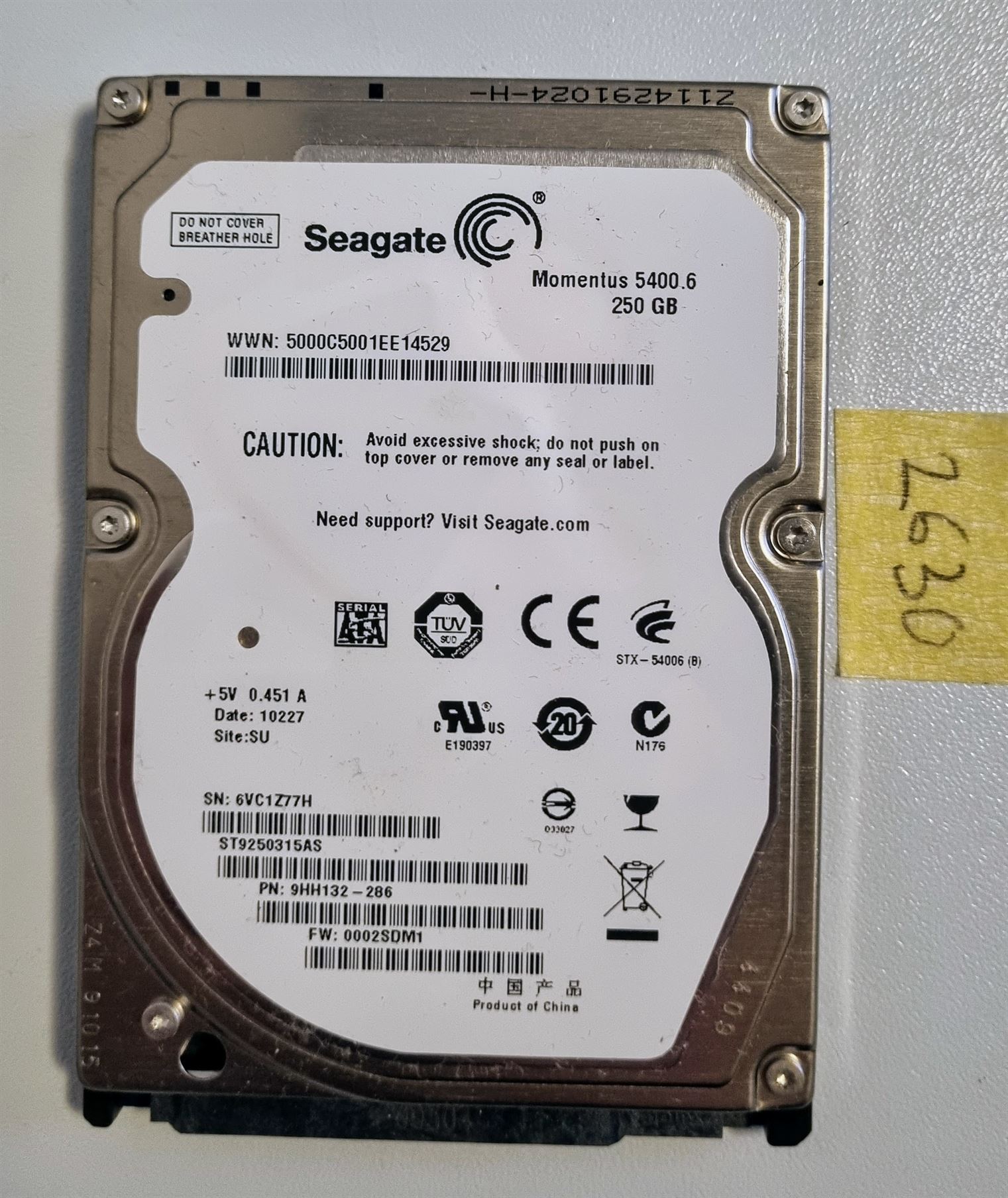 Seagate ST9250315AS 250 GB SATA-Festplatte 9HH132-286 0002SDM1 6VC SU Laptop-Teile