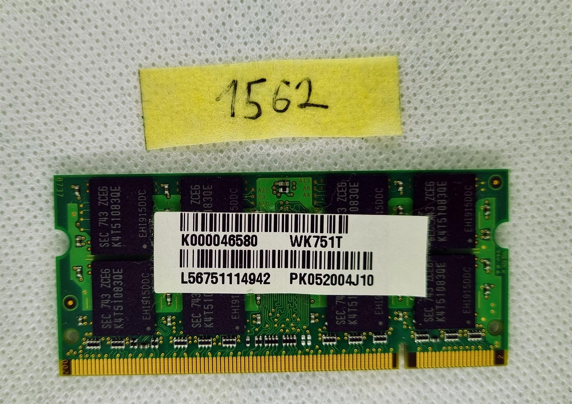 2 x Arbeitsspeicher RAM Samsung M470T2953EZ3-CE6 1 GB DDR2 667 MHz PC2-5300 SODIMM Laptop