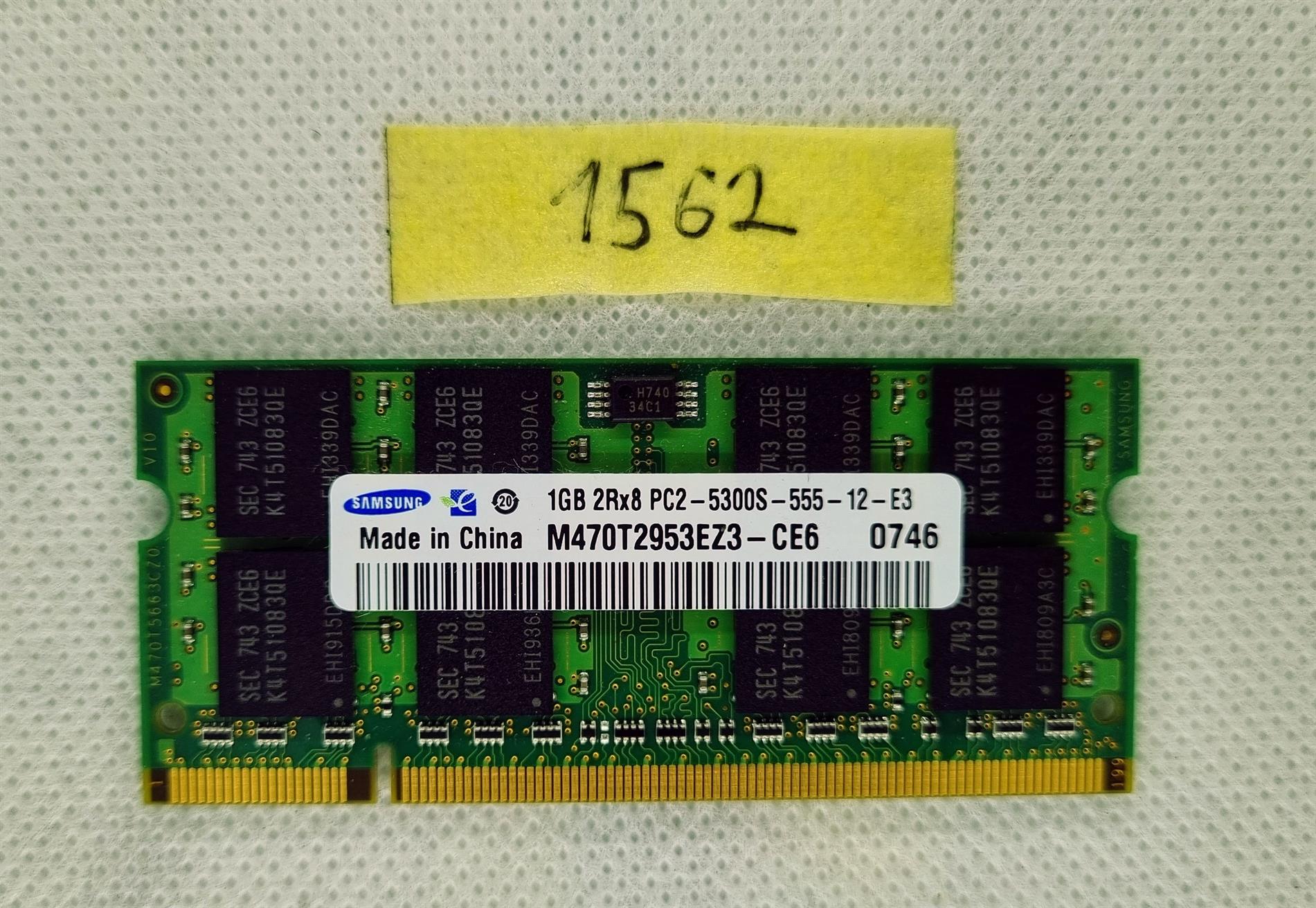 2 x Arbeitsspeicher RAM Samsung M470T2953EZ3-CE6 1 GB DDR2 667 MHz PC2-5300 SODIMM Laptop – Bild 2