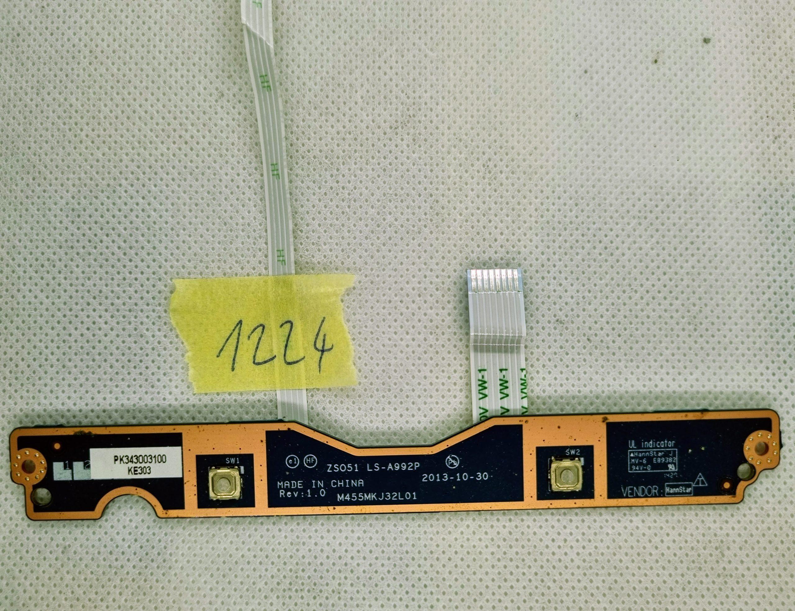 TouchPad-Tastenplatine HP 15-R006nl mit flacher Karten-Tastenmaus ZSO51 LS-A992P