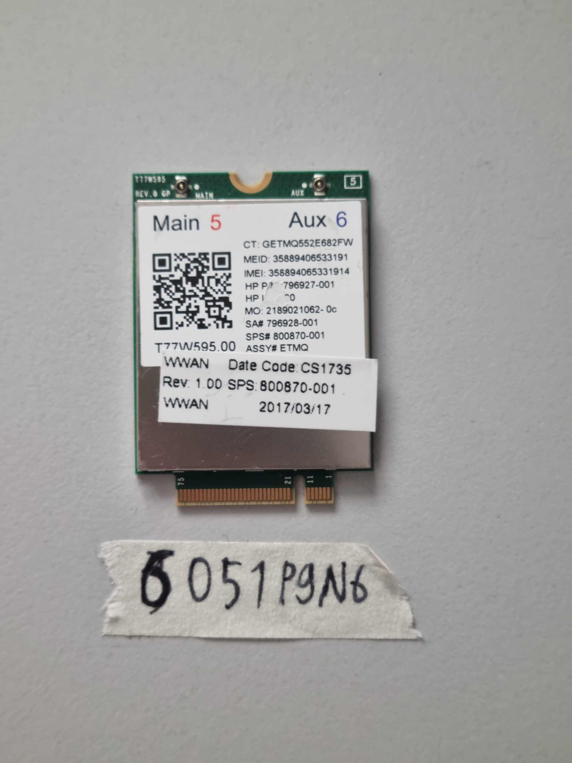 GEBRAUCHT HP 800870-001 LT4120 WWAN-Modul 796928-001 ProBook EliteBook Laptop-Teile