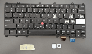 Einzeltaste und Scharnier für Lenovo ThinkPad Yoga X380 370 US-Tastatur 01HW575 | SN20P38586 | Hintergrundbeleuchtung | Laptop-Teile