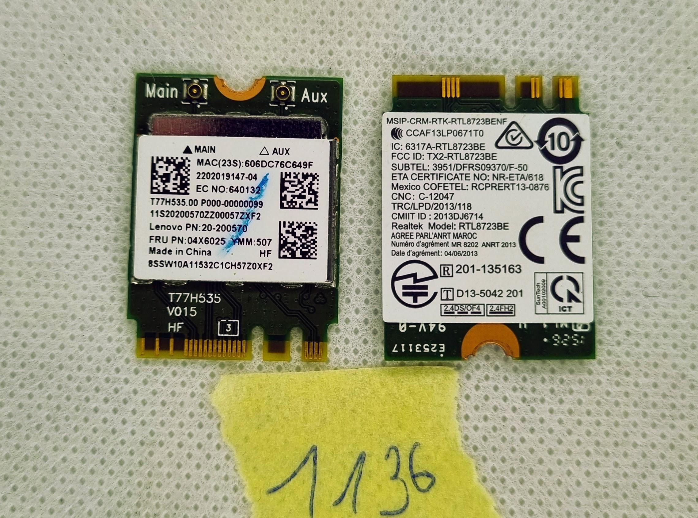 Drahtlose Netzwerkkarte für Lenovo Flex 2-15 G50-70 Realtek RTL8723BE 20-200570