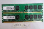 Lot de 2 mémoires RAM DDR2 667 Go DIMM 5-5-5 194708-2453 pour ordinateur de bureau - Occasion