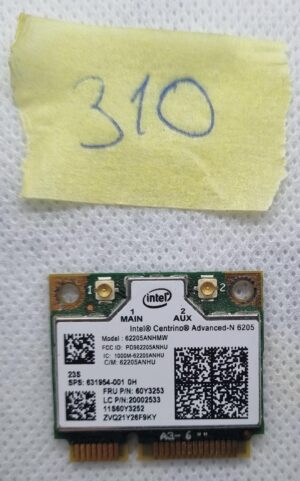 Adaptateur mini PCIe Intel Centrino Advanced-N 6205 WLAN WIFI Modèle : 62205ANHMW