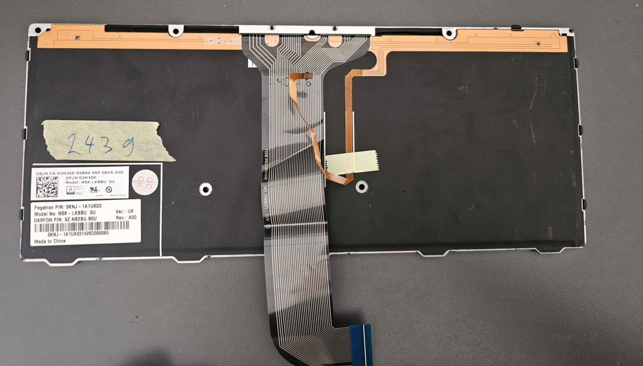 Clavier SW Dell Latitude 14 Rugged E5404 7404 Swiss 0JVMMH (touche individuelle) | OKNJ-1A1UK03 | Configuration Royaume-Uni | Pièces détachées pour ordinateur portable – Image 2