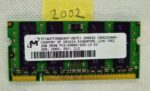Mémoire RAM pour ordinateur portable 2 Go DDR2-800 SODIMM Micron MT16HTF25664HY équivalente