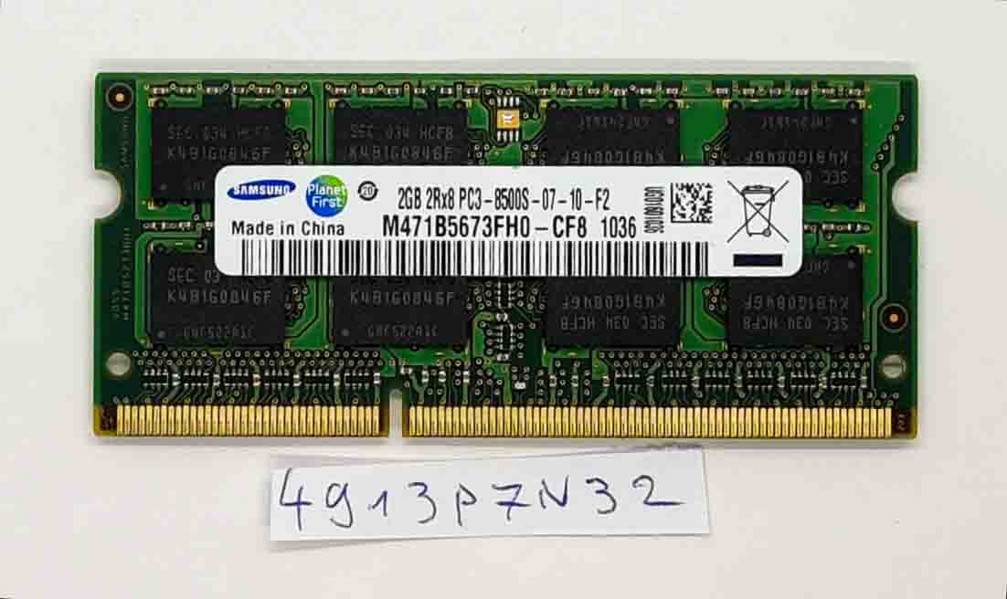 2 Go de RAM DDR3 Samsung M471B5673FH0-CF8 pour Lenovo Edge 15 0301 2Rx8 PC3-8500S