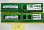 2x Samsung 2 Go de RAM 1RX8 PC3-10600U-9-10-A0-9-11-A1 M378B5773DH0-CH9 1149
