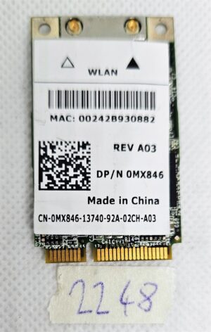 Carte Wi-Fi sans fil Broadcom Mini PCI double port pour ordinateur portable Dell XPS 0MX846 BCM94321MC