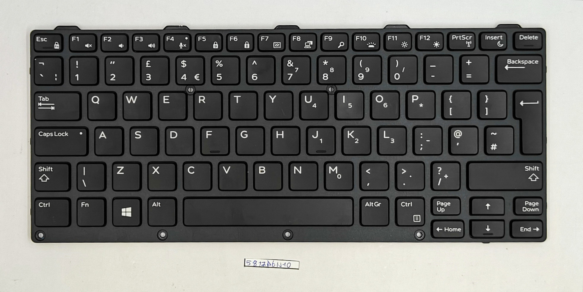 Clavier rétroéclairé robuste (Royaume-Uni) Dell Latitude 7204/7214/7330 (03N36K) – Pièce d'origine