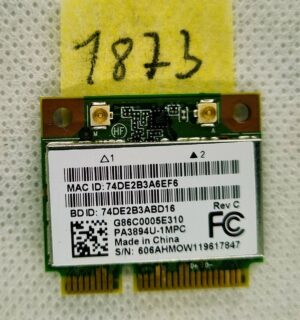 Carte mini PCIe sans fil Bluetooth 3.0 Atheros AR5B195 N150 802.11n PA3894U-1MPC