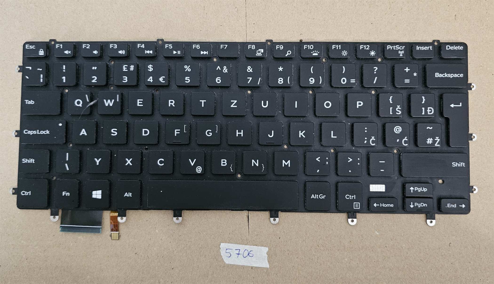 Clavier d'ordinateur portable Dell Precision 5510 d'origine – Rétroéclairé – Remplacement OEM – Livraison rapide