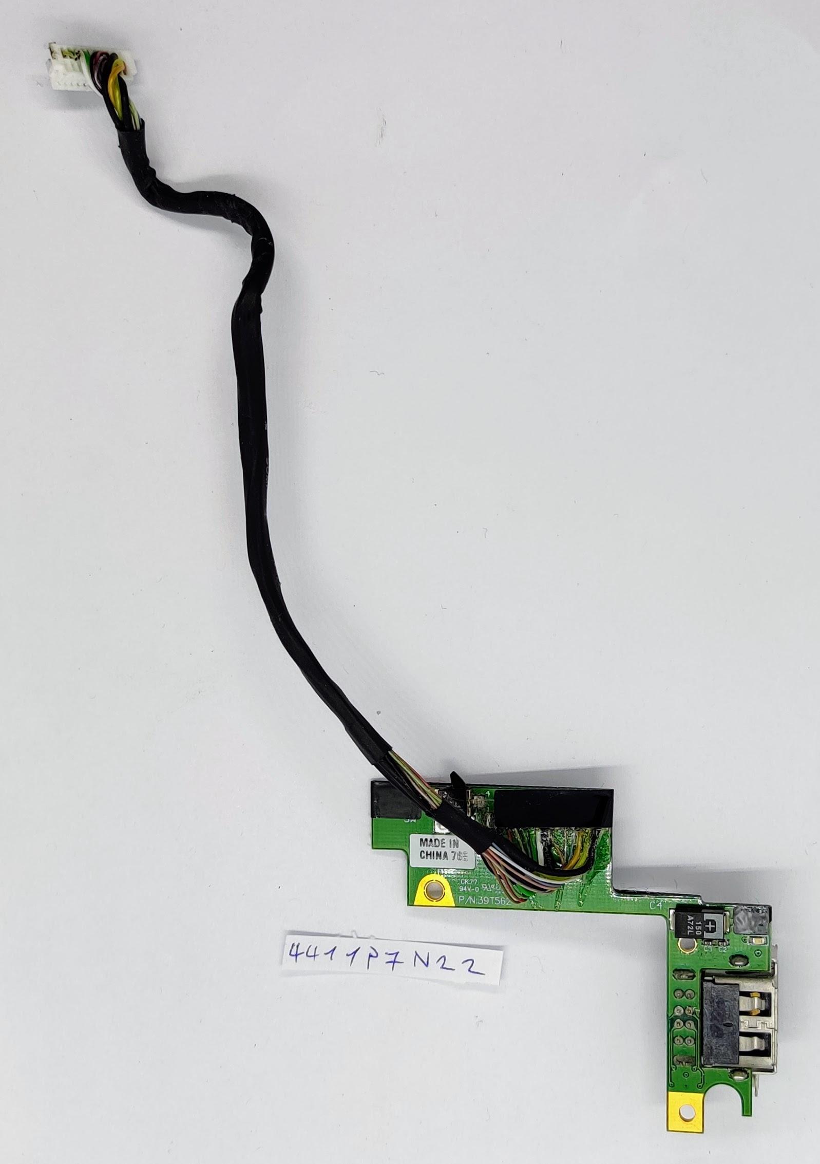 Carte mère double port USB d'origine IBM Lenovo ThinkPad T60 avec câble 39T5624