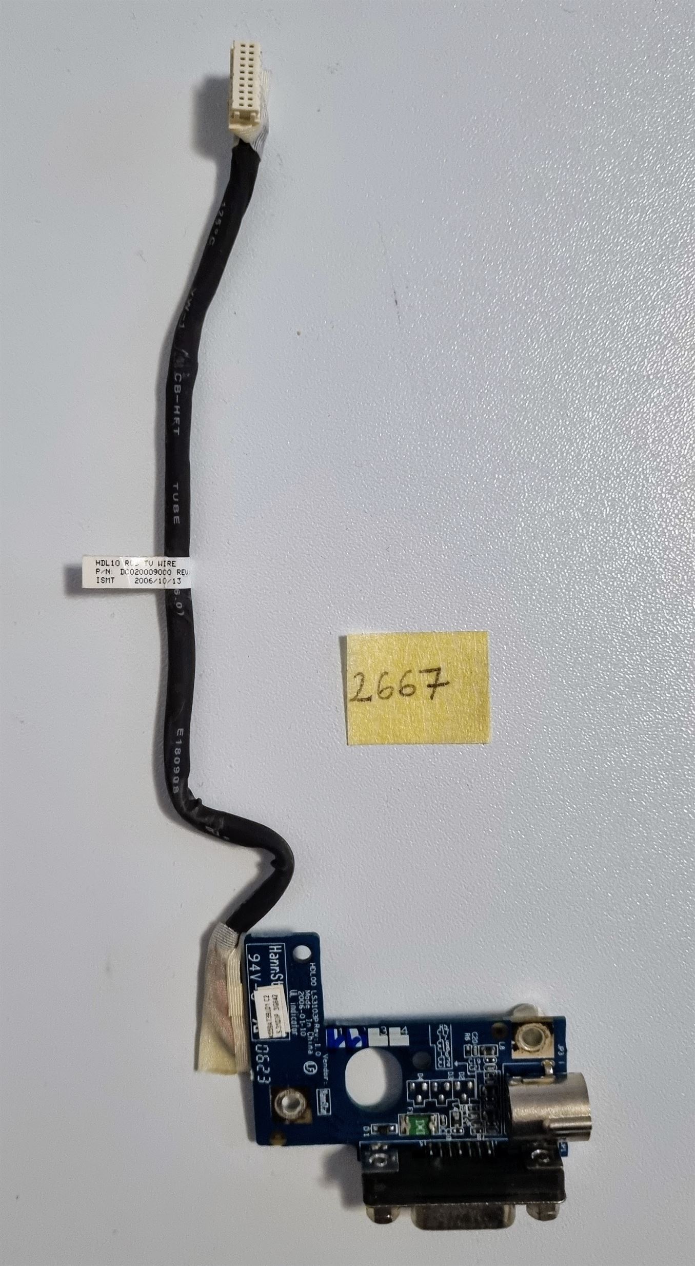 Carte VGA S-Vidéo Lenovo LS3103P 4559AT39L01 pour 3000 N100 0768 avec câble OEM