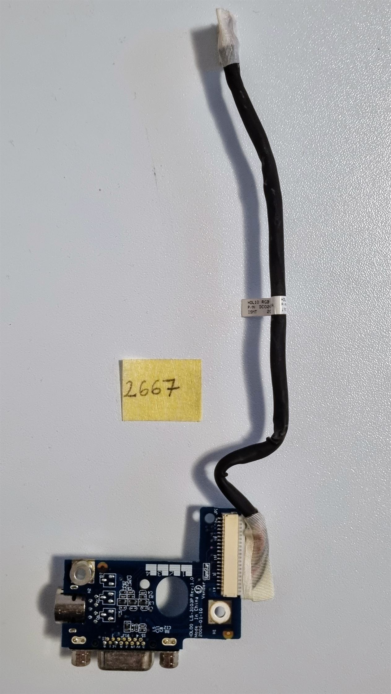 Carte VGA S-Vidéo Lenovo LS3103P 4559AT39L01 pour 3000 N100 0768 avec câble OEM – Image 2