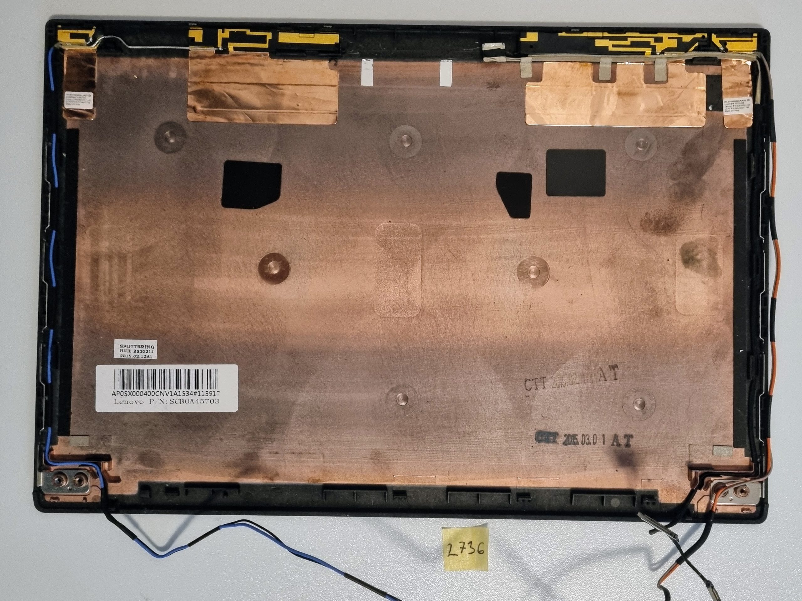 Coque arrière LCD d'origine Lenovo pour ordinateur portable ThinkPad X250 20CM-0046US SCB0A45703 – Image 2