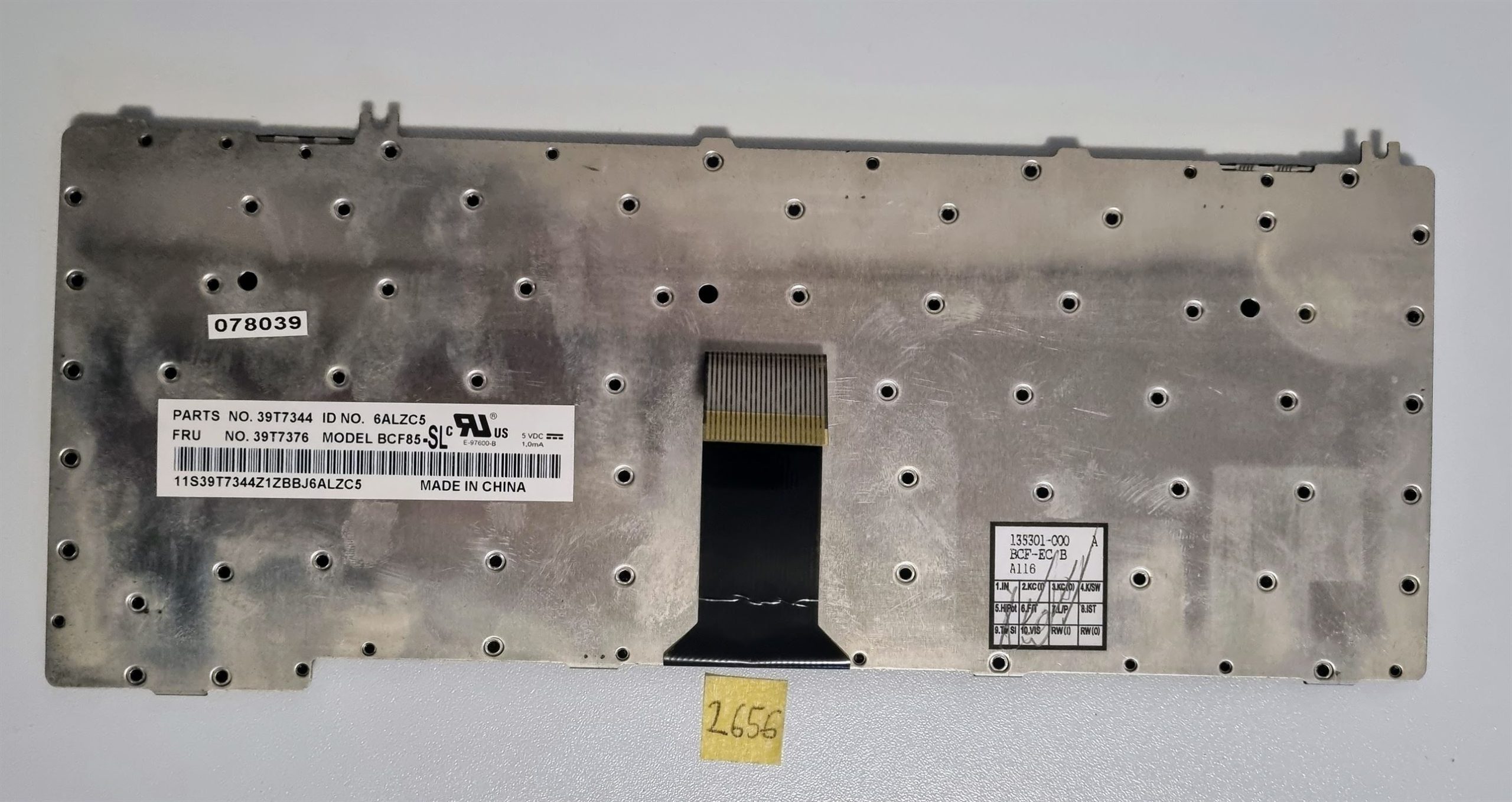 Clavier noir d'origine pour ordinateurs portables Lenovo (modèles BCF85, F31, F41, 3000, C100, N100, N220, N220M) | Pièces détachées – Image 2