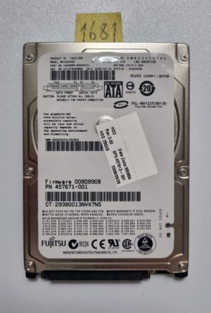 Disque dur pour ordinateur portable Fujitsu MHY2250BH CA06889-B30900C1 250 Go SATA 457671-001