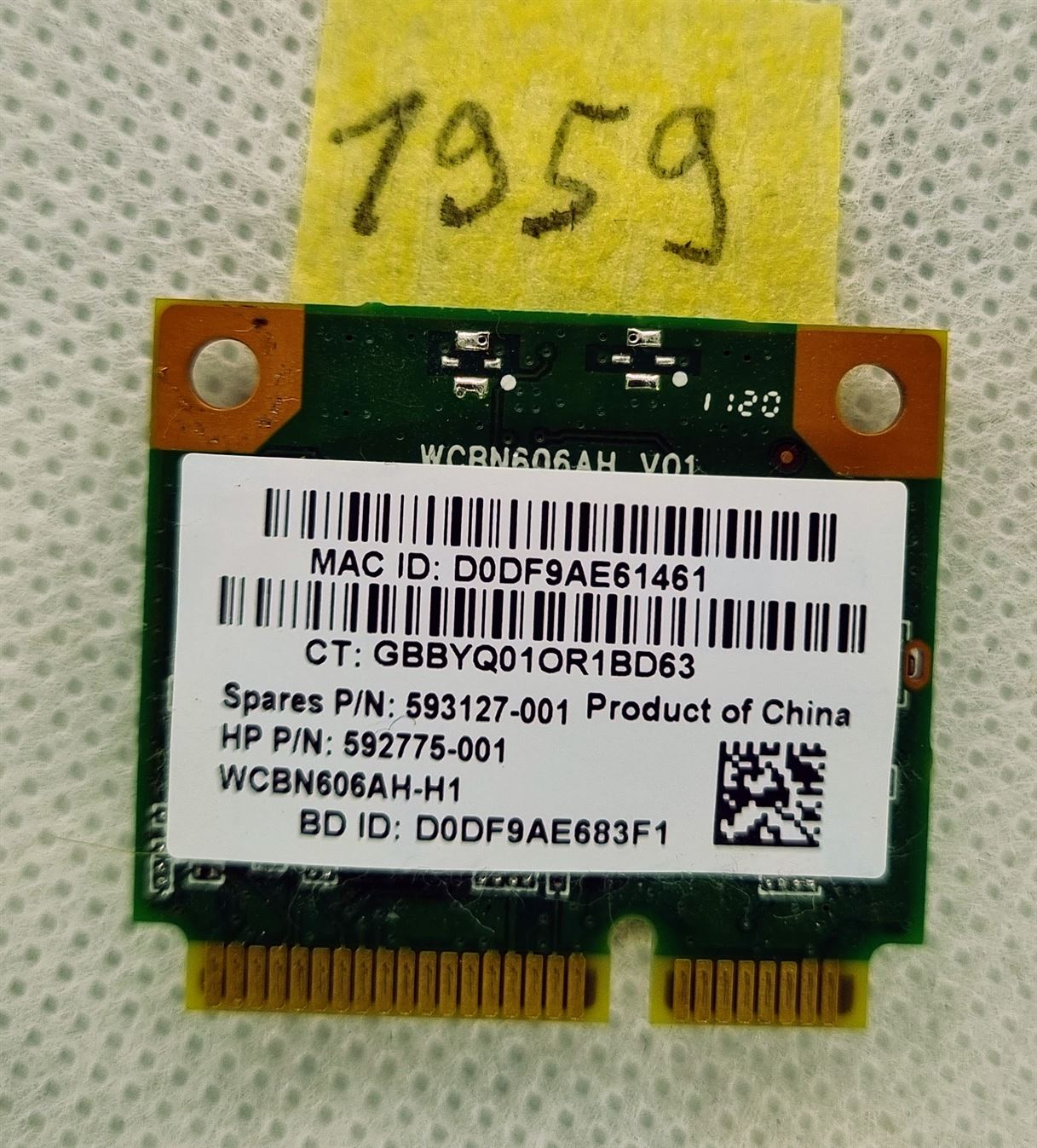 Module de carte Wi-Fi HP 635 TPN-F104-5 593127-001 - Remplacement d'origine – Image 2