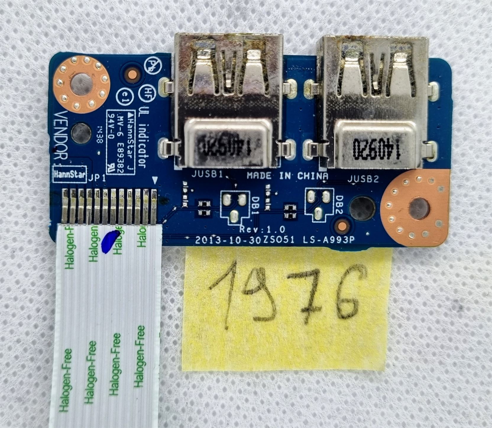 Carte USB HP 749649-001 LS-A993P NBX0001JX00 OEM avec câble pour 15-R110DX