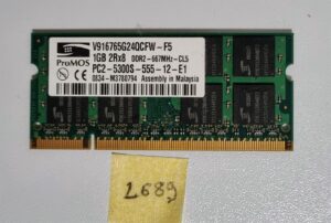 Mémoire RAM HP Compaq CQ50 1 Go DDR2 PC2-5300 485029-001 | Promotions authentiques V916765G24QCFW-F5