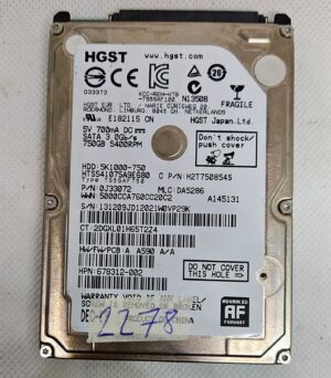 Disque dur HDD 750 Go SATA 2,5 HGST 5K1000-750