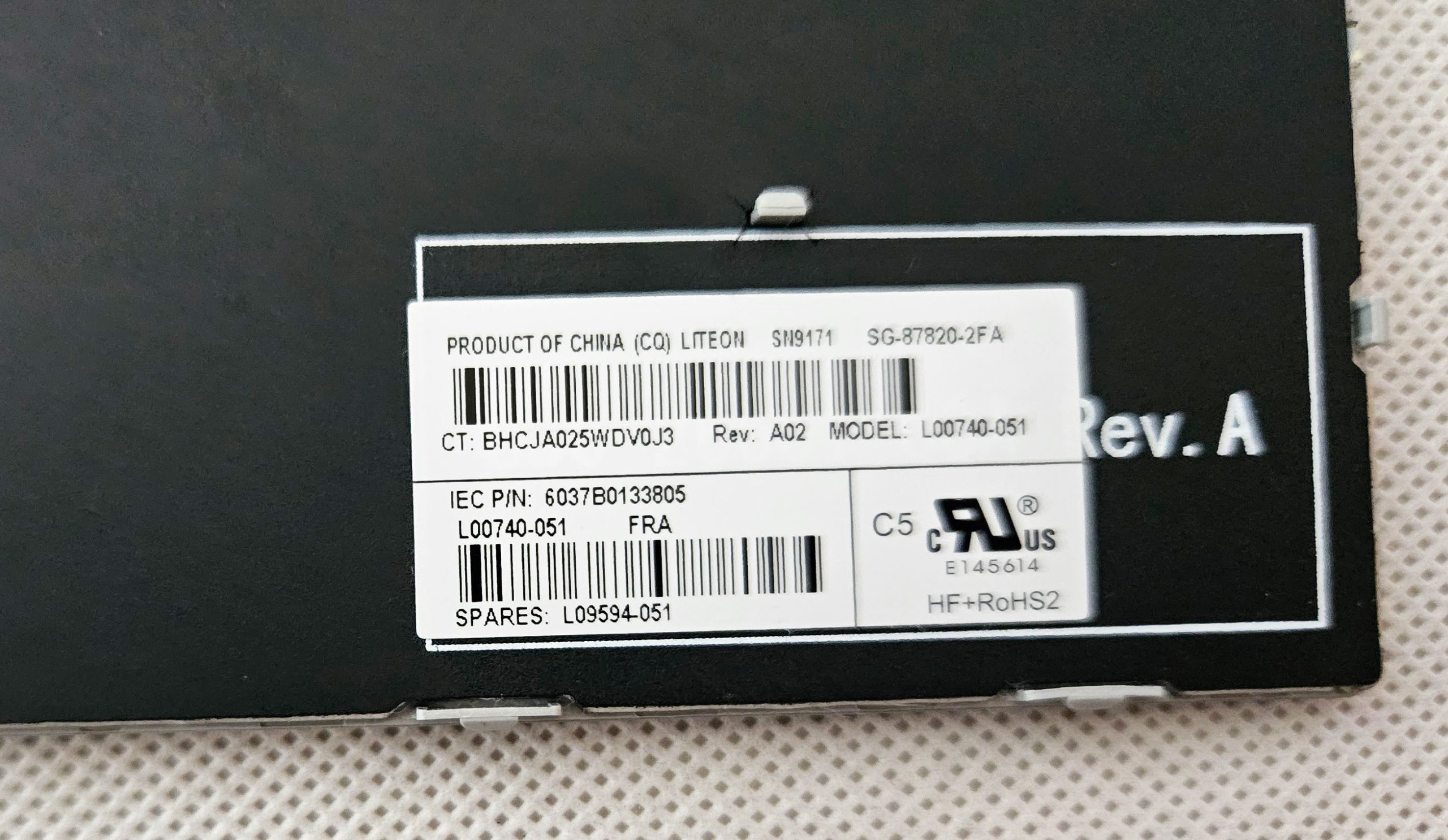 Clavier d'occasion pour HP ProBook 650 G4 655 G4 650 G5 - Disposition AZERTY - Non rétroéclairé - Plusieurs références compatibles – Image 2