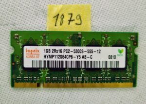 Module de mémoire RAM pour ordinateur portable HYNIX HYMP112S64CP6-Y5 1 Go DDR2 PC2 5300S - Performances améliorées !
