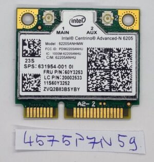 Carte graphique Intel Centrino Advanced-N 6205 sans fil PCI Express 62205ANHMW 2,4/5 GHz 0X9JDY