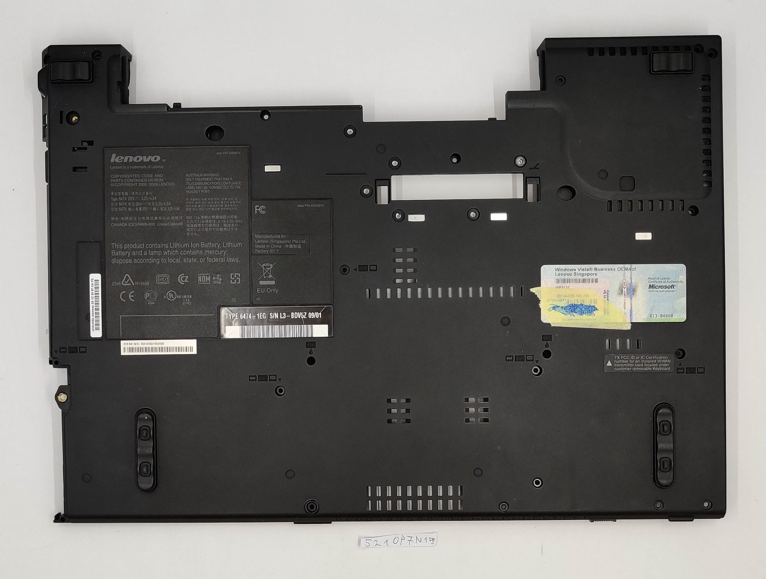 Couvercle inférieur du Lenovo ThinkPad T400 – Pièce de rechange d'origine