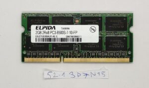 Mémoire RAM 2 Go 2Rx8 PC3-8500S-7-10-FP pour Lenovo ThinkPad T400 - Pièces d'origine