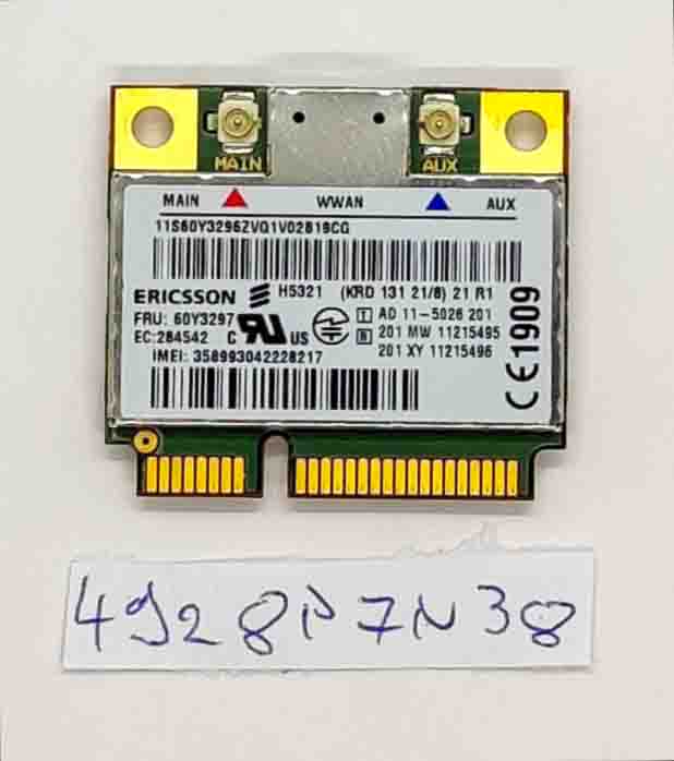 Carte 3G Lenovo ThinkPad X230 W530 T430 T430s 60Y3297 - Haut débit mobile WWAN