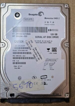 Disque dur Seagate 9W3184-022 120 Go 5,4 000 tr/min SATA 2,5" - Occasion